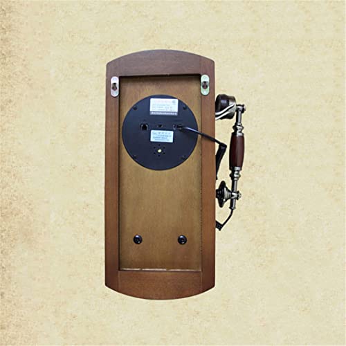 Ancient Wall Mount Phone with Drawer, Vintage Wall Mounted Telephone with Backlight, Silicone Button, Retro Style Home Decoration Phone
