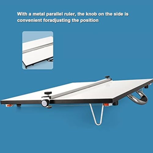 Vdniduir A2 Drawing Board, Easily Adjustable Drafting Architecture Tool, with Parallel Ruler,for Students/Professionals Drawing Board