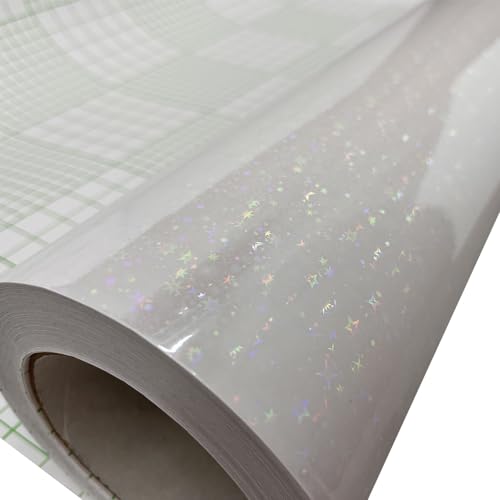 INTBUYING 1116x25in (0.7x31yards) 3mil Cold Laminating Film Glossy Clear Vinyl Roll Lamination Film for Cold Laminator Machine (Laser Star)