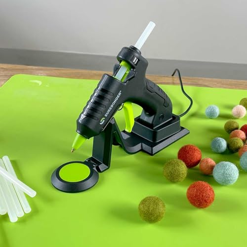 Surebonder EverCharge Cordless Mini Glue Gun with USB-C Rechargeable Battery with Charging Base, Precision Tip, High Temp Hot Glue Gun for Crafts & DIY
