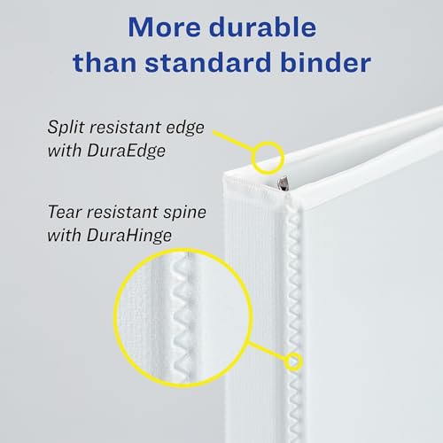 Avery Standard 1.5 3-Ring View Binder, White (09401CT)