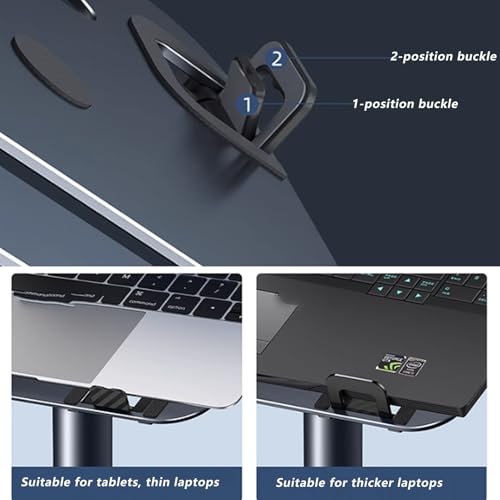 Xghwnpd Multimedia Stand Universal Laptop Raised Stand for Sitting Mode,Aluminum Floor Stand,Movable Laptop Computer Stand