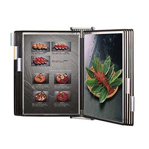 UMJIGF Wall Mount Catalog Display Rack, Wall Reference System with 10 Display Pockets, 20 Sheet Capacity Deluxe Catalog Display Racks,