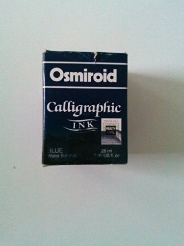 Osmiroid 19672 Calligraphy Ink Blue Water Soluble 28 ml 0.95 fl. oz (Vintage Product)
