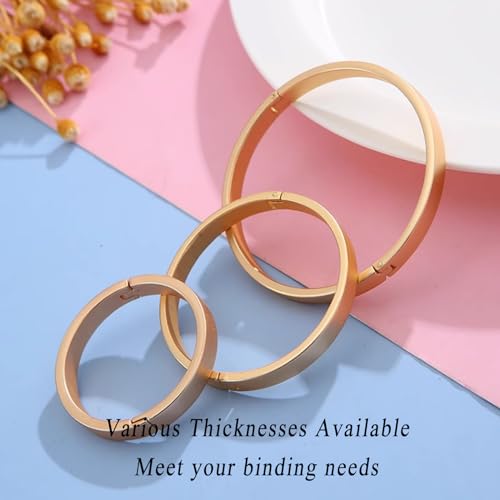 Key ring, Metal Binder Rings, 20 PCS Small Card, Book for Office School, Home, Gold(5cm)