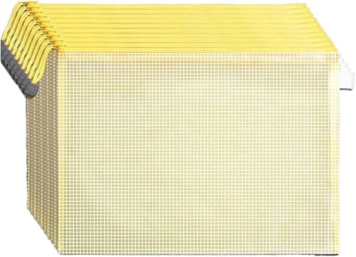 Mesh Zipper Pouch Bags, 5PCS A3/A4/A5 Mesh Zipper Pouch Document Bag Waterproof File Folders