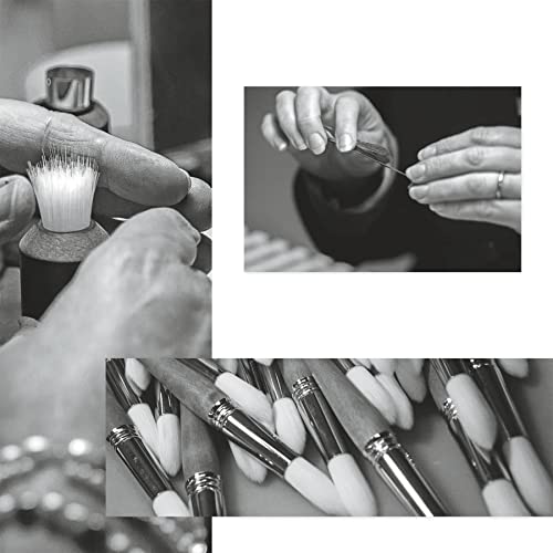 Escoda Perla Series 2732 Artist Oil & Acrylic Long Handle Paint Brush, Synthetic White Toray Filament, Bright, Size 22