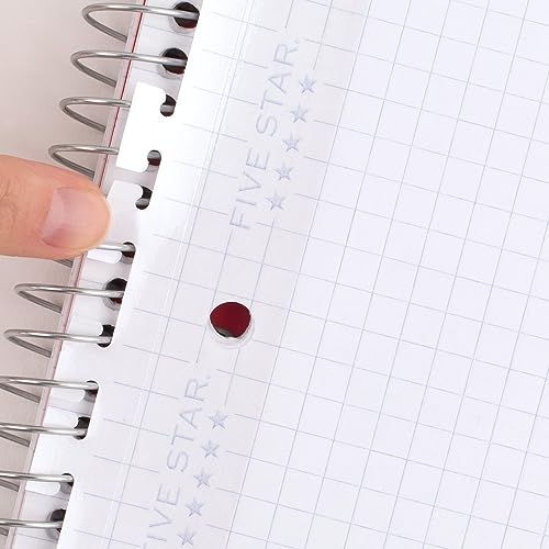 Five Star Reinforced Insertable Graph Ruled Notebook Paper, 6 Pack, White, 8.5 x 11, 75 Sheets per Pack