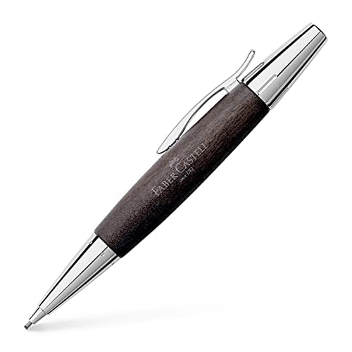 Faber-Castell e-motion Wood and Chrome Propelling Pencil - Black