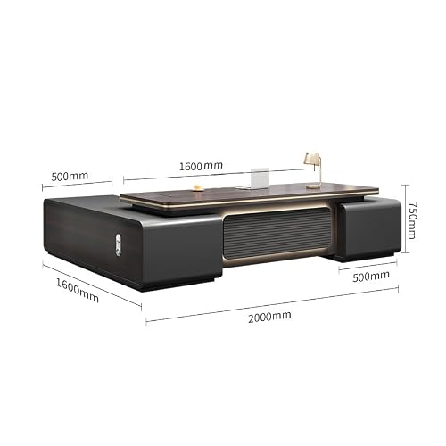 LINKIO Home Office Desks Office Furniture Modern Boss President Desk Supervisor Manager Room Large Desk Computer Table Desk(2m)