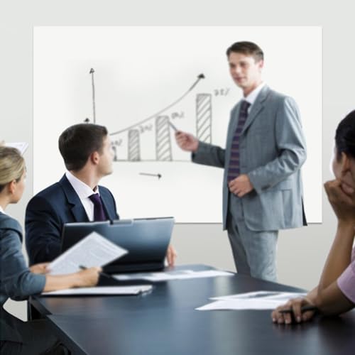 Removable Sticky whiteboard Film, Magnetic Dry Erase Whiteboard Paper Peel and Stick White Multiple Sizes(39.4x59.1in(100x150cm))