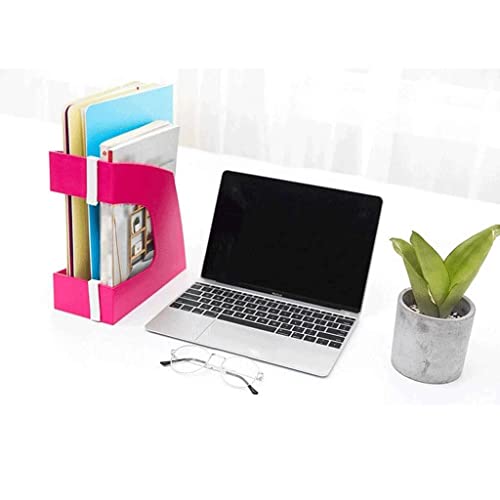 ONMYJFD 2 Pieces File Holder File Organizer Plastic Incline Desktop File Sorter 2 Compartments Desktop Organizer Desk File Bar Desktop File Sorter(Gray)