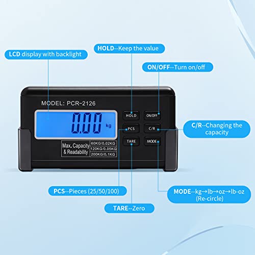 Digital Livestock Scale Large Pet Scale for Animal Weight Scale Stainless Steel Platform Electronic Postal Shipping Scale Heavy Duty Large Dog (440Lbs)