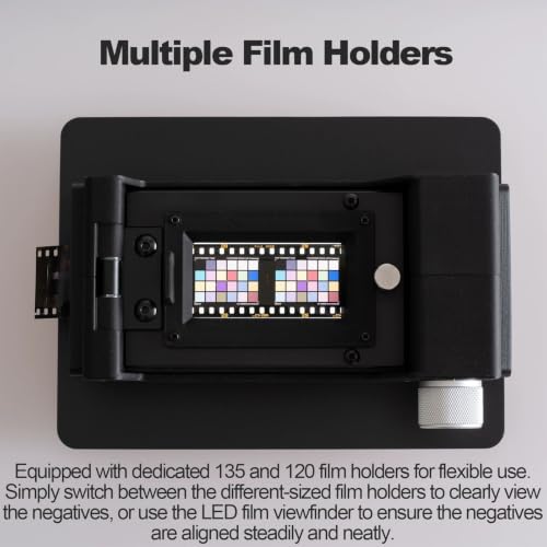 135/126 Film & Slide Scanner, High Resolution Film Scanner, 17.9 Mp, Max Resolution 5184 * 3456, True Color Reproduction, for Slides, Positive and Negative Film, Black and White Film