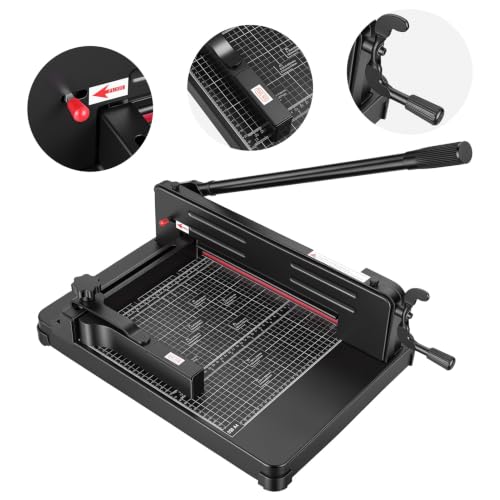 12 Inch Heavy Duty Paper Cutter, 400 Sheet Guillotine Trimmer with Safety