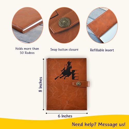 Starkenburg Company Barrel Racing Record Book, Barrel Racing Gifts for All Ages, 50 Plus Rodeos, Barrel Racing Tips, Barrel Racer Schematics, Goal Setting, Hardcover with Premium Western Styled Pages