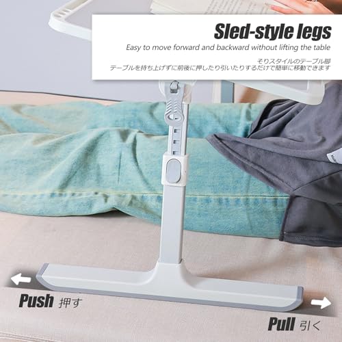 YFAURNDE Lap Desk,Bed Tray Table,Folding Lap Desk,Desk Stand for Bed,Lap Tray Portable Standing Table,Adjustable Angle and Height,Easy to fold, no Space Required(Gray Upgrade)