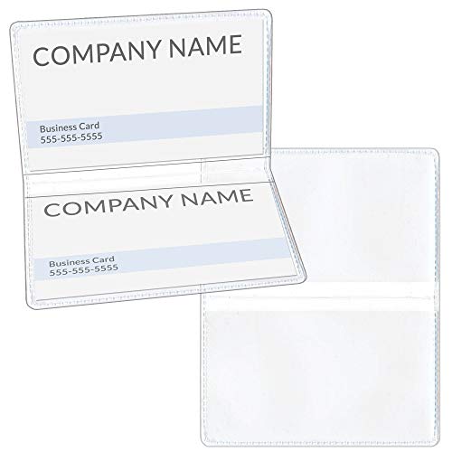 StoreSMART - Clear Folding Business Card Holders - 50 Pack - Polypropylene Plastic (RPP2915C-50)