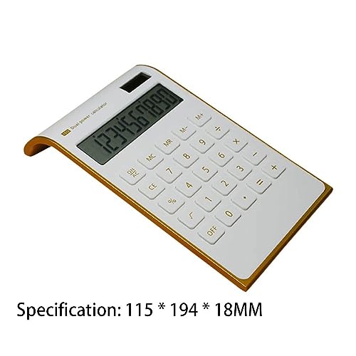 Scientific Calculator Calculators Desktop Calculator， Solar Energy Portable Mini Keyboard Dual Power Supply(Wit)(Blu)
