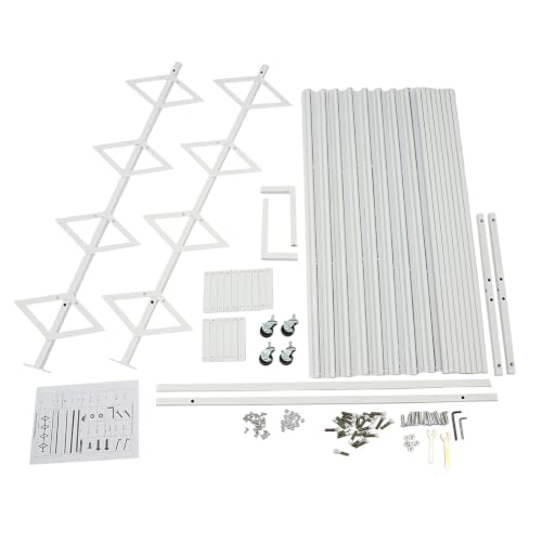 4-Tier 8-Rod Large Paper Roll Holder for Classroom Studio Retail (White)