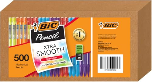BIC Mechanical Pencils #2 XtraSmooth, 0.7mm Medium Point, 500 Pack