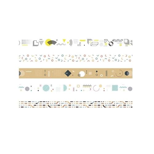 UOHLCX Basic Color Series Decorative Paper Washi Masking Tape Set School Art Supplies Stationery