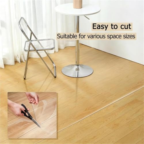Beveled Edge Office Chair Mat Transparent Heavy Duty PVC