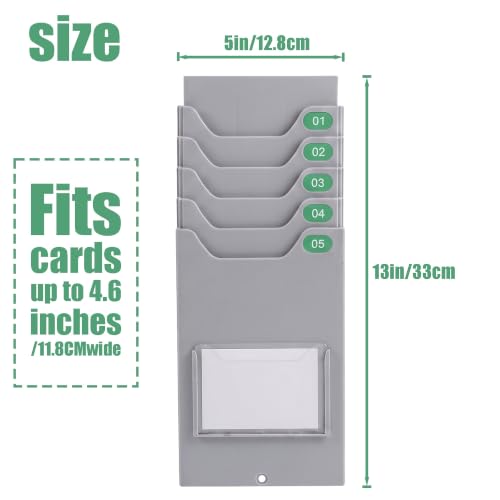 PFSLKXM Wall Mounted Time Cards Holder 5/10/15/20/25/30 Slot Cards Rack