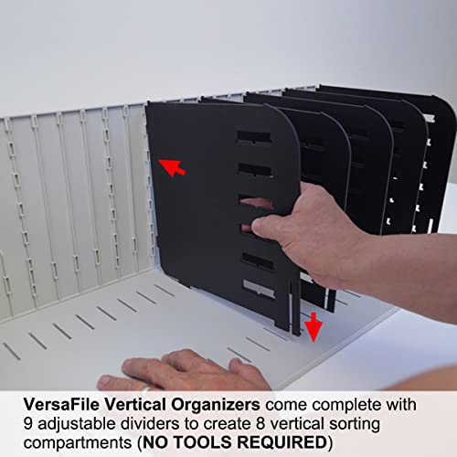 Ultimate Office VersaFile Desktop File Organizer and Sorter, Gray/Black