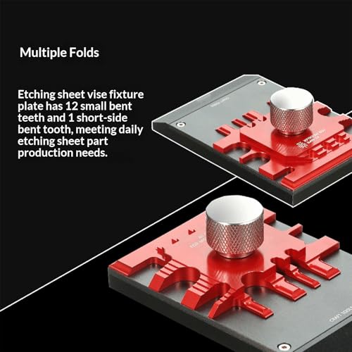 Precise Etching Sheet Vise Set Featuring Bending Tool for Fine Detail Work in Model Building with Adjustable Slots Precise Model Builders Miniature Etching Vise Set with Bending Plate Crafted