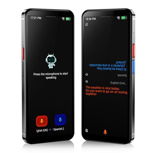Language Translator Device, Upgraded 5.5" High-end Metal Frame Ai Translator No WiFi Needed, Support 150 Languages, Two Way Real-Time Voice Offline Recording Translator Device for Business Travel