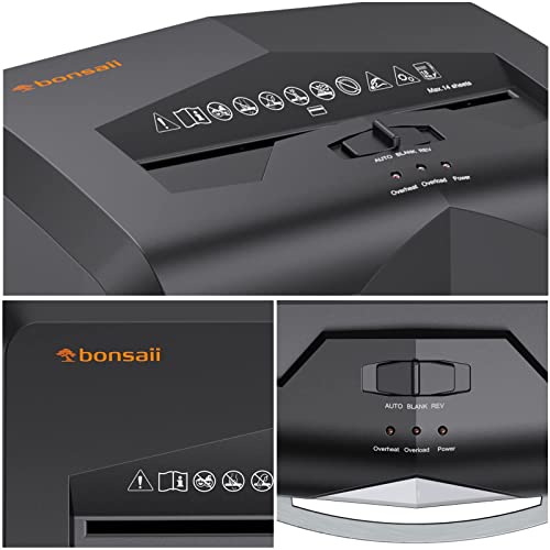 Bonsaii 18-Sheet Cross-Cut 60-Min Run Heavy Duty Paper Shredder