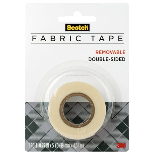 Scotch Removable Fabric Tape, 3/4 in x 180 in Rolls, 6-Pack