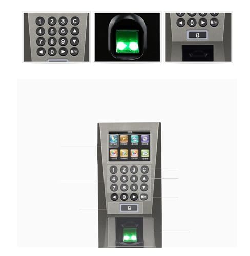 F18 Enterprise Fingerprint Time Clock Access Control Machine Fingerprint Attendance Machine for Small Businesses and Offices with Multi-Language and Staff Support(Fingerprint ID Card)