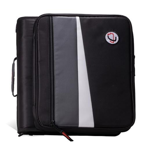 Case-it Workstation Zipper Binder | 2-Inch O-Rings | LT-117 Black