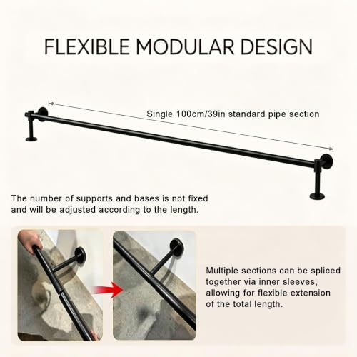 Bar Foot Rails, Floor-Standing, 304 Stainless Steel, Ergonomics