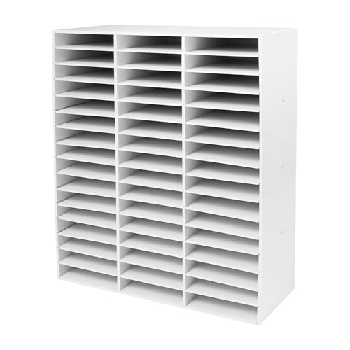 Kankyday Mail Sorter Organizer, 48 Slots, 16-Tier PVC Document Rack