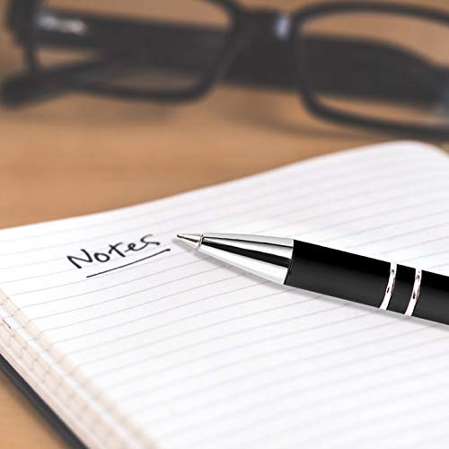 Betenshtresk Up to 150 Pcs Personalized Ballpoint Pen Custom Pens Free Engraved Bulk with Name Logo Soft Black Ink Stylus with Touch Metal Office Gift for Anniversaries Graduations Birthdays