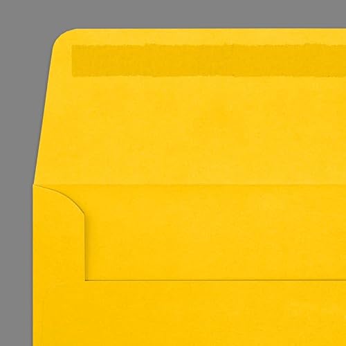 LUXPaper #10 Business Window Envelopes | 4 1/8" x 9 1/2" | Sunflower Yellow | 80lb. Text | 1,000 Qty