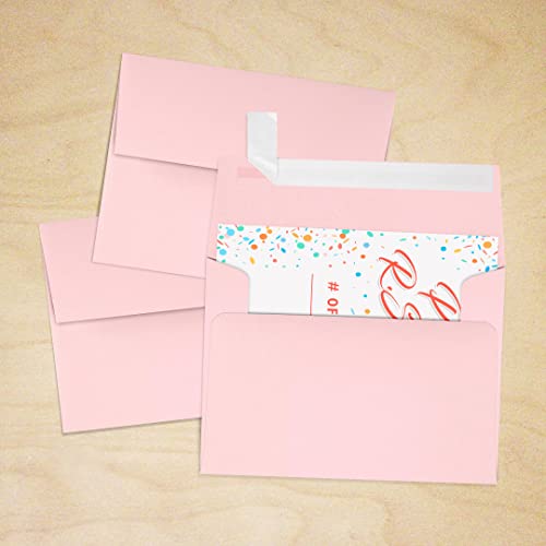 LUXPaper A2 Invitation Envelopes | Peel & Press | 4 3/8" x 5 3/4" | Candy Pink | 80lb. Text | 500 Qty
