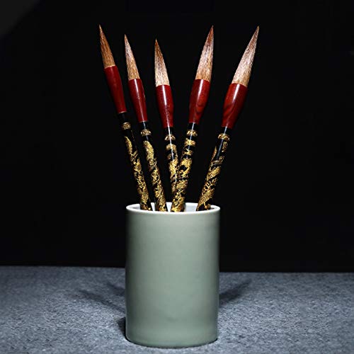 Chinese Calligraphy Brush Pen,Brush Chinese Brush for Beginner Students Calligraphy and Drawing Calligraphy Sumi Brush Chinese Brushes Set 5 Pcs Color : Wolf Hair