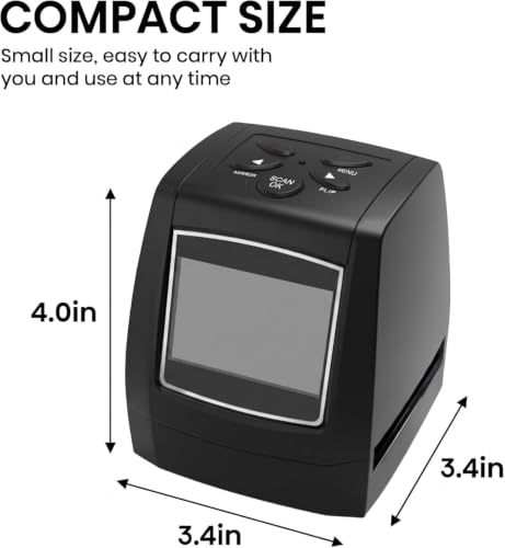 35mm Slide Scanner, Converts 135 Film Negative & Slides with 2.4” Screen