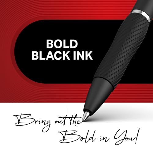 Sharpie S Gel Pens, Bold Point, 1.0 mm, Black Barrel, Black Ink, Pack Of 36 Pens