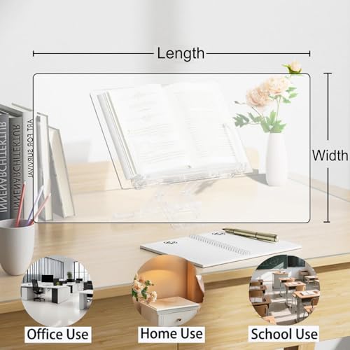 ACFBGFV Clear Desk Cover Protector 34in x 66in Desk Pad Mat Blotter on Top of Desks Transparent PVC Table Protector Rectangle Desk Mat Table Cover for Office Writing Desktop Dresser