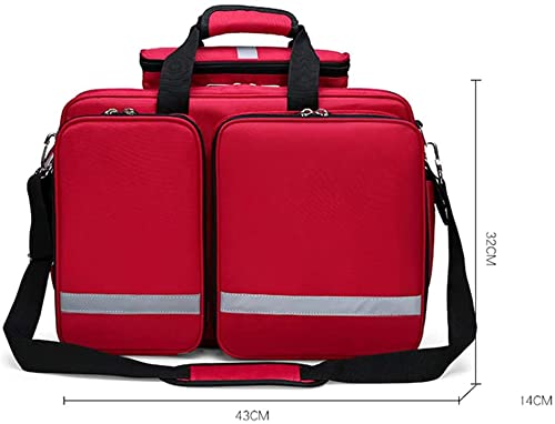 YUSIWOAL Portable First Aid Kit Bag, Waterproof Oxford Cloth Nurse Tote Bag, Outdoor Emergency Medical Kit, High capacity Medical Shoulder Bag(Blue)