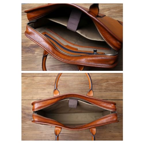 STBTOO Handbags Briefcases Men's Leather Shoulder Bags Messenger Bags Laptop Bags Luggage Bags Carrying Cases Totes(Black)