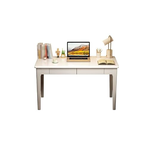 XIXSERTHIA Computer Desk Solid Wood Desk Student Home Bedroom Computer Desk Office Desk Study Desk Small Apartment Study Table Simple Writing Desk Office Desks(A,140 * 60 * 75cm)