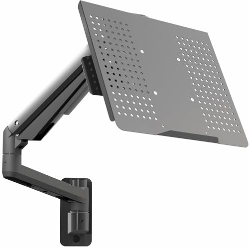 VIVO Black Pneumatic Arm 14 x 12 in Laptop Tray Wall Mount, MOUNT-KB35L