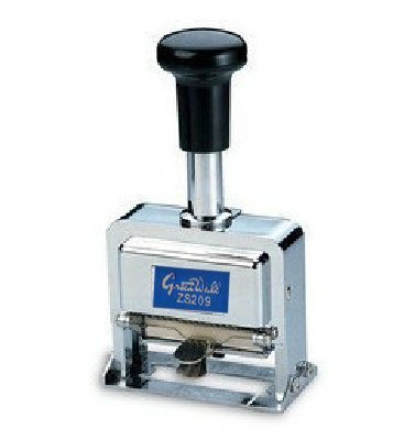 Precision Automatic Numbering Machine/Stamp Self-inking 9 Wheels, 5mm Digits + Free Ink, 2 Free Dry Inking Pads
