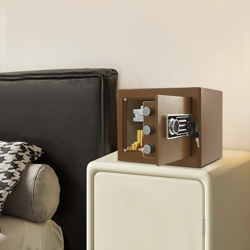 Digital Home Safe Steel Security Safe Box for Money Cash Valuables Home Office Bedroom Wall Mountable 38x32x30cm